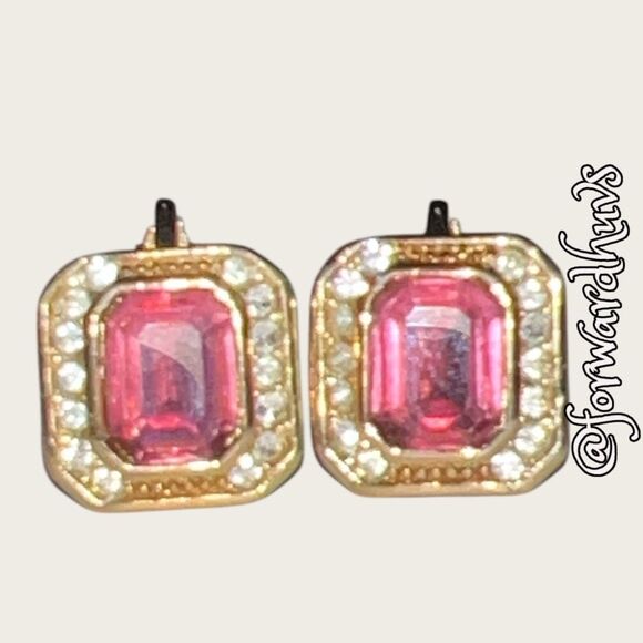 Chr Dior | Christian Dior Germany | Clip On Rhinestone Earrings - Picture 1 of 11
